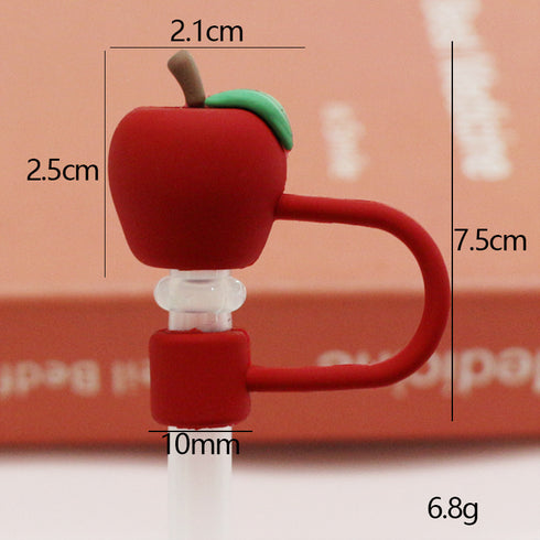 Cute Cartoon Silicone Straw Cap Dust PlugTumbler Straw Toppers for Tumblers, Dust-Proof Drinking Straw Caps for Reusable Straws Tips